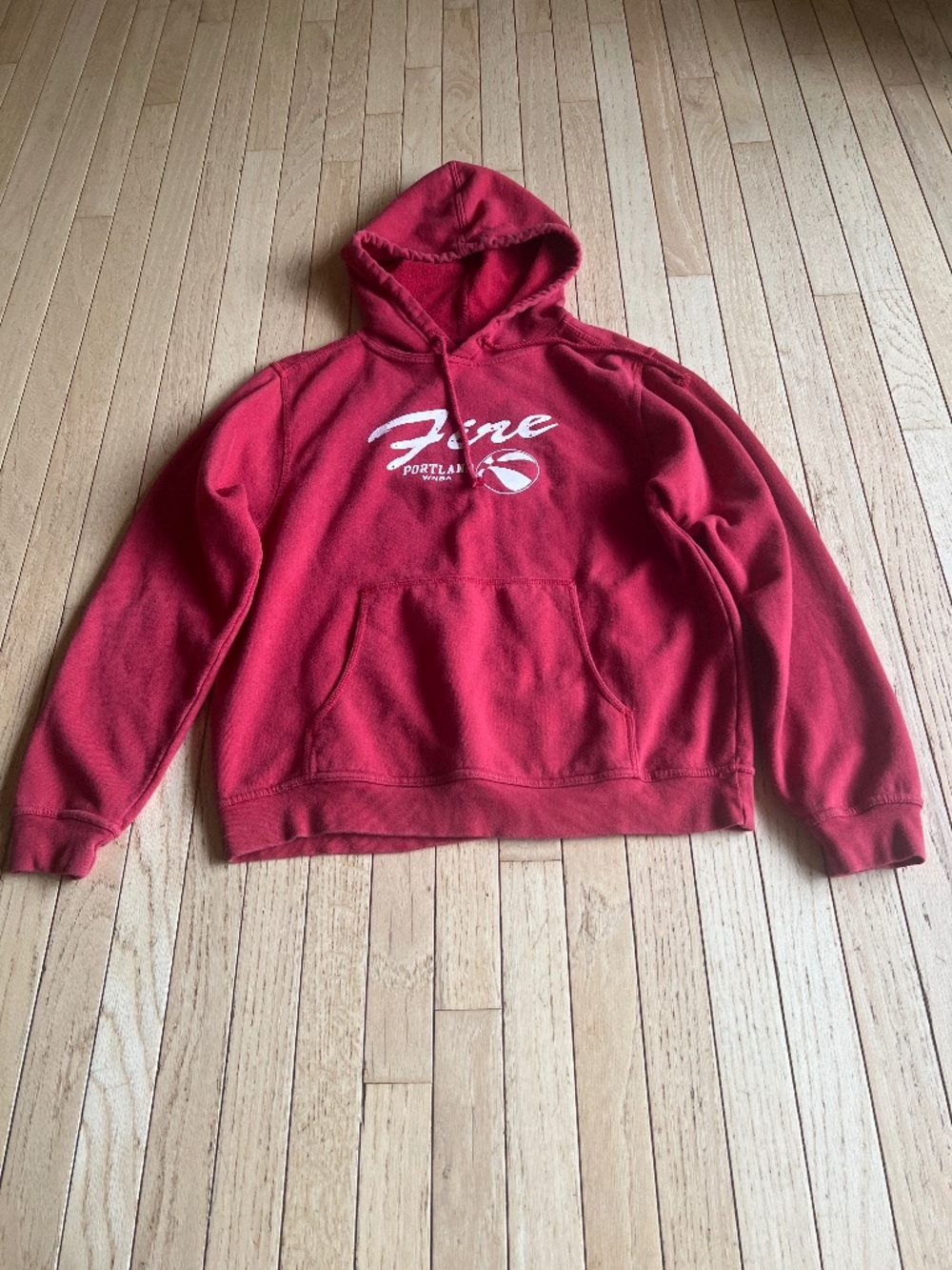 Vintage 2000s Portland Fire WNBA Hoodie Sweatshirt Red Jones Mitchell Small Rare